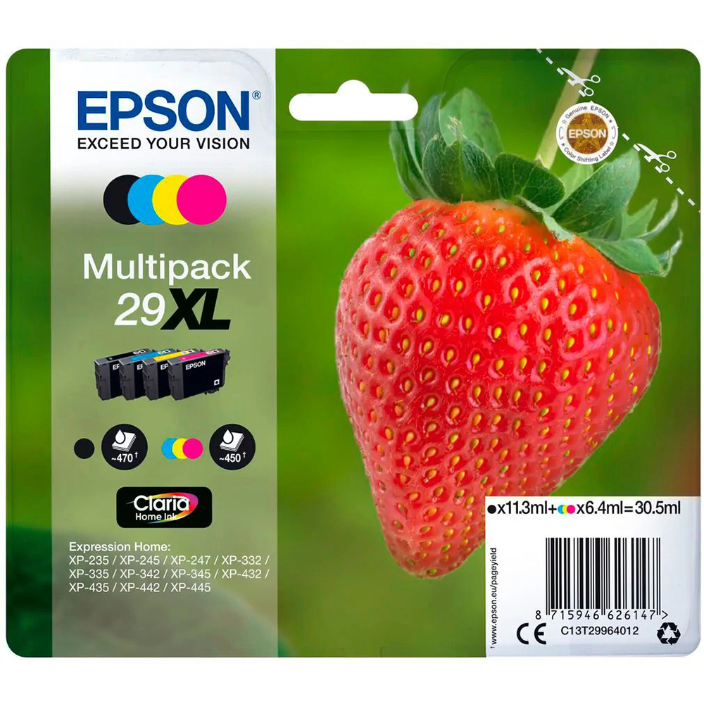 Bild von EPSON Tintenpatronen 29XL T299640 Multipack CMYBK