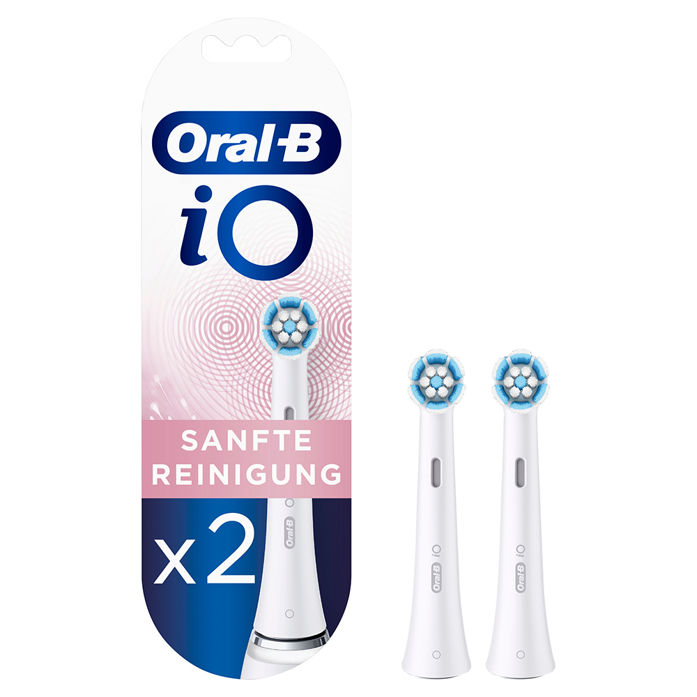 Bild von Oral-B Ersatz-Aufsteckbürsten iO Sensitive Reinigung 2er-Packung weiss