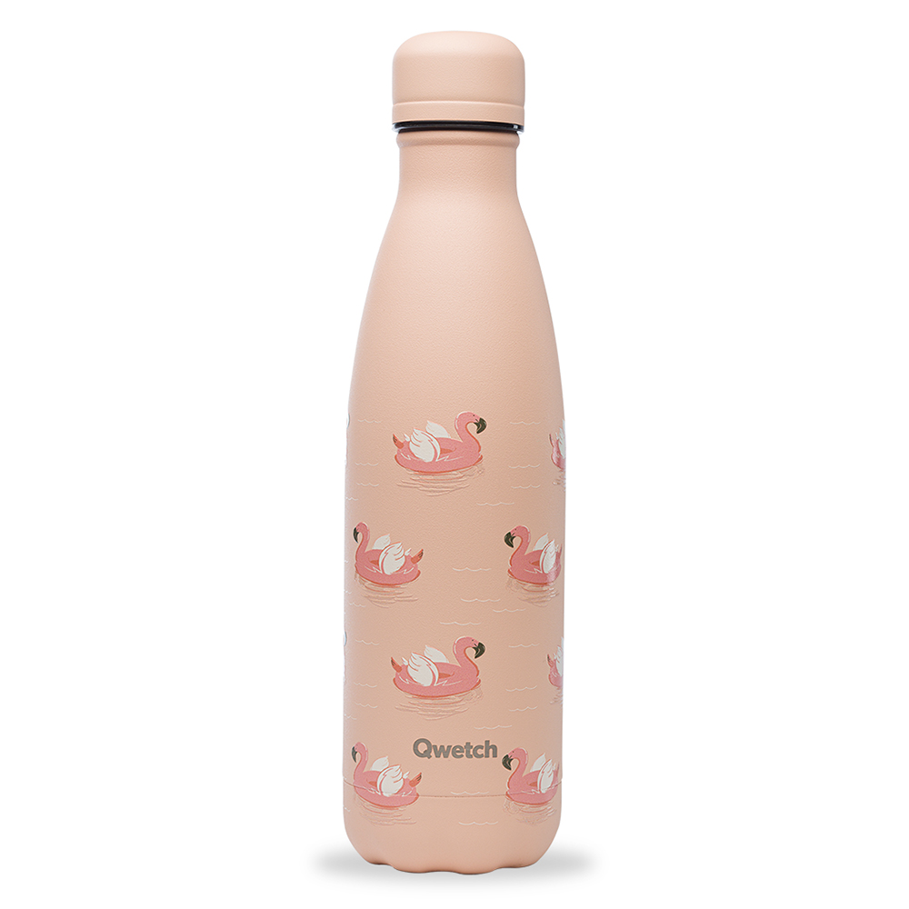Bild von Qwetch Isolations-Trinkflasche 500 ml Hellrosa/Sommer