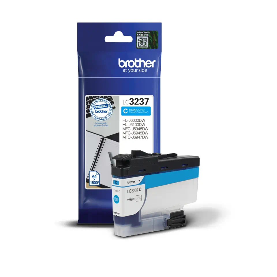 Bild von Brother Tintenpatronen LC-3237C, cyan, 1500 Seiten