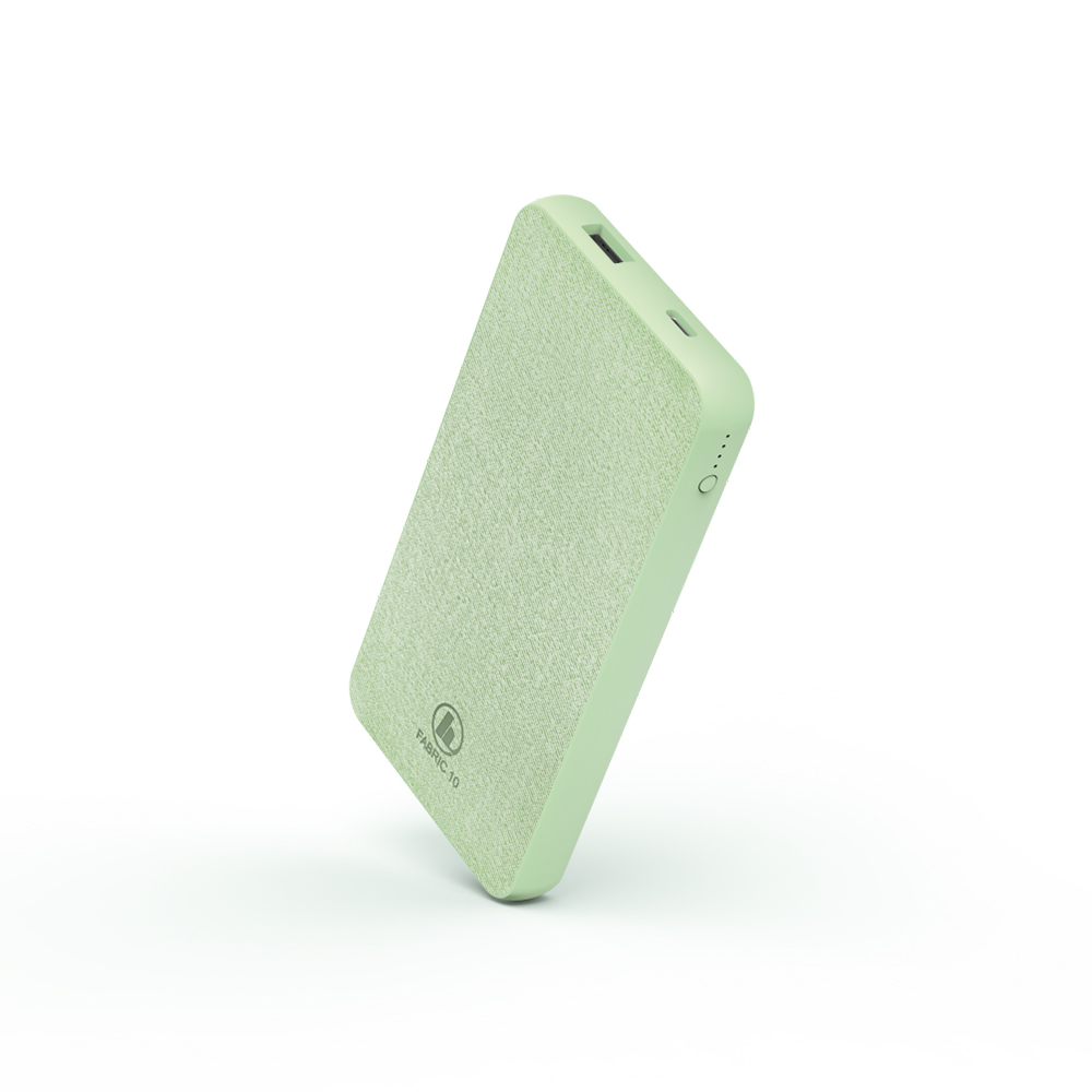 Bild von Hama Power Pack "Fabric 10", 10000mAh, smoke Green