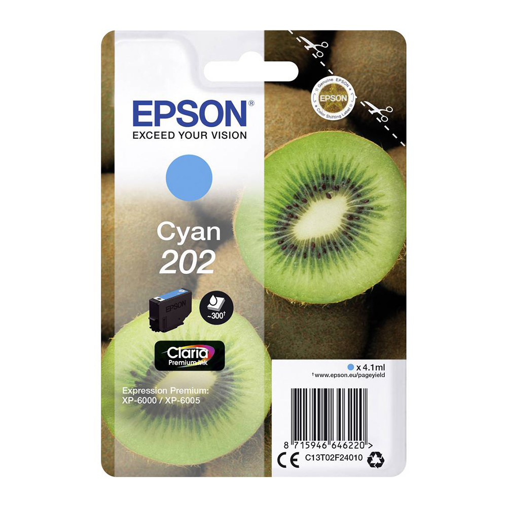 Bild von Epson Tintenpatrone 202, cyan