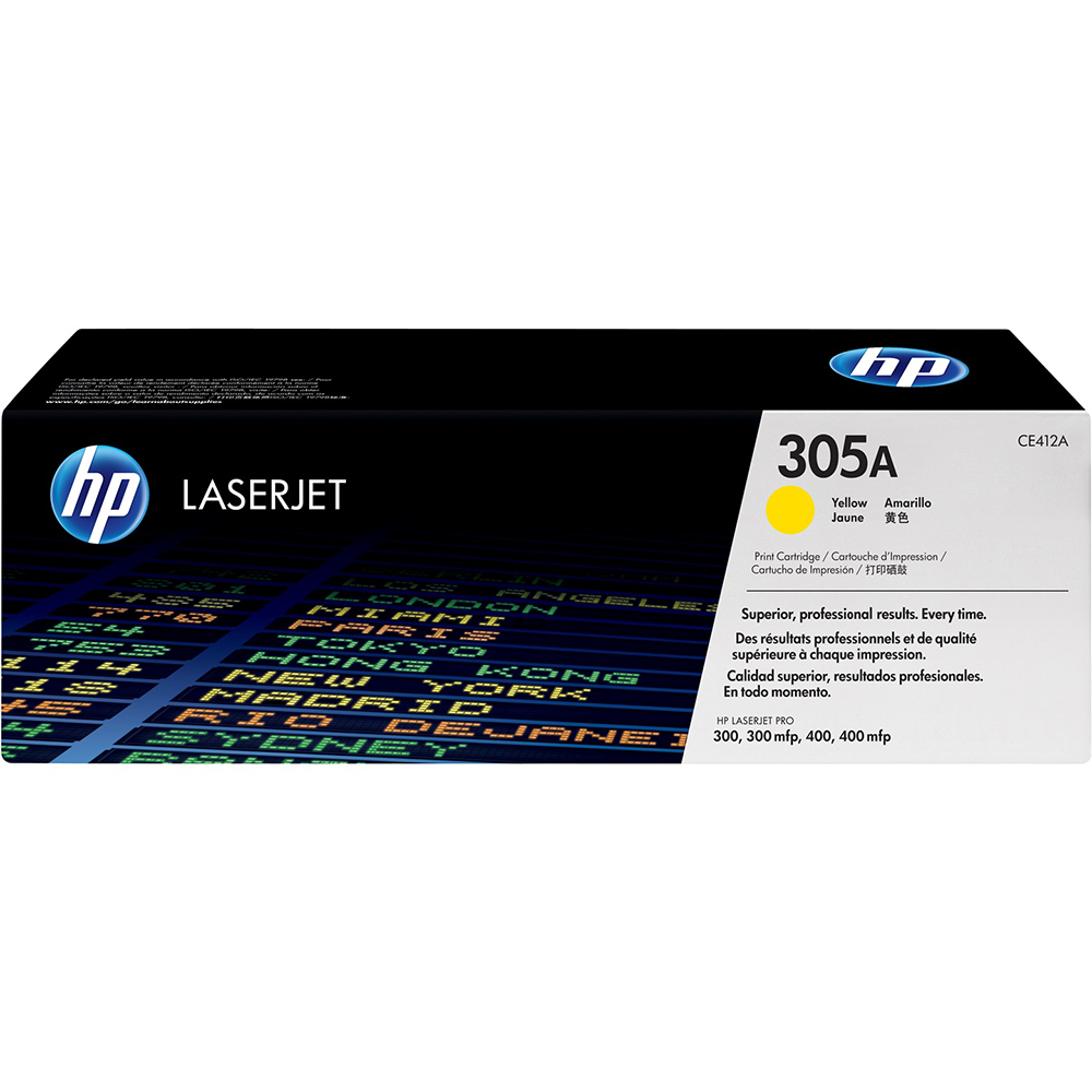 Bild von HP Toner 305A, CE412A, Gelb, 2600 Seiten 