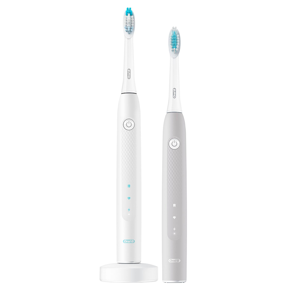 Bild von Braun Oral-B Schallzahnbürste Pulsonic Slim Clean 2900 Doppelpack weiss