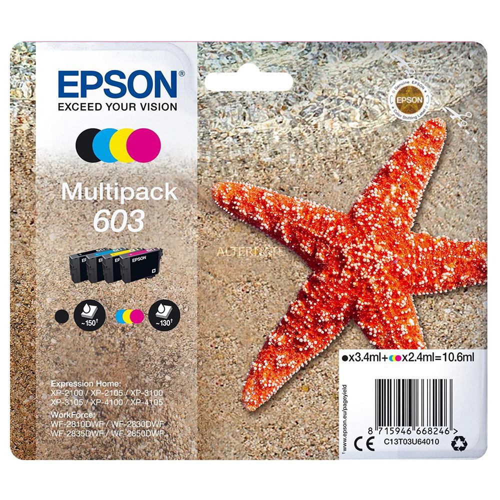 Bild von Epson 603 Tintenpatrone Mulitpack CMYBK