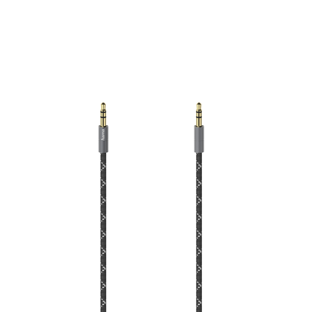 Bild von Hama Audio-Kabel, 3,5-mm-Klinken, Metall, 0.75m