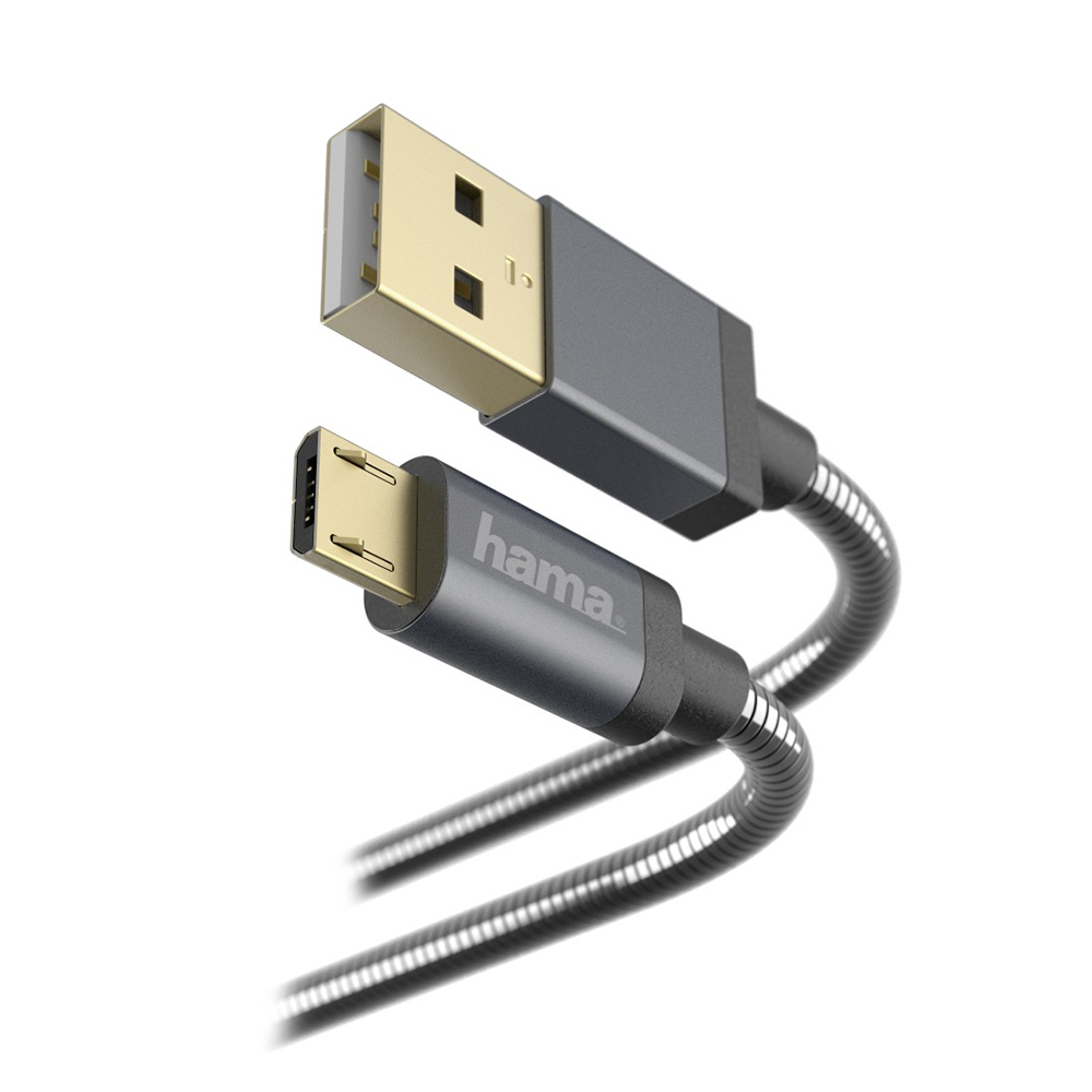 Bild von Hama Lade-/Datenkabel "Metall", Micro-USB, 1.5 m