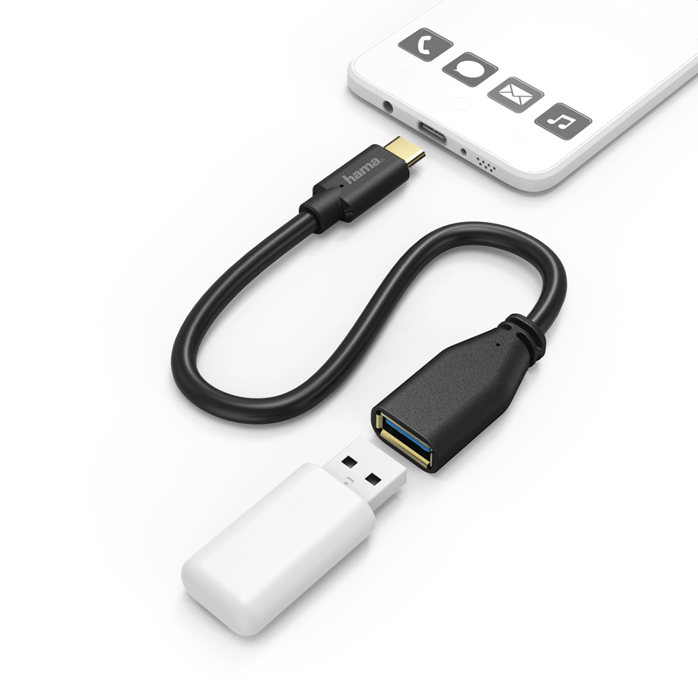 Bild von Hama USB-C Ada.Kabel, OTG, 15cm