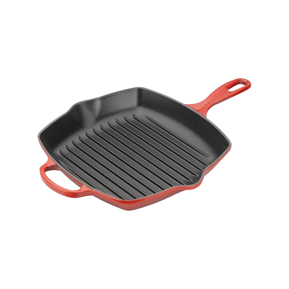 Bild von Le Creuset Gusseisen-Grillpfanne Signature rot 26 cm 