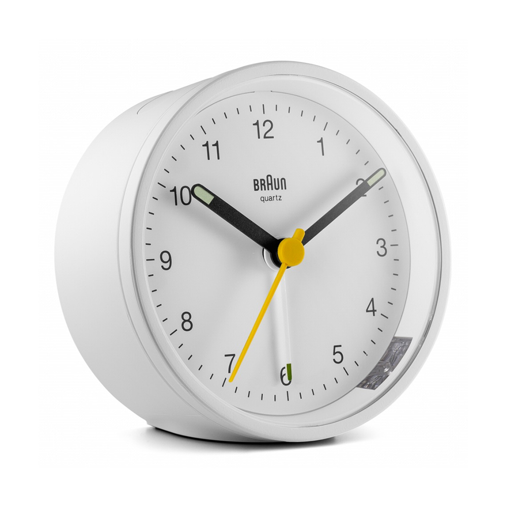 Bild von Braun Wecker Cut Clock BC12W, weiss