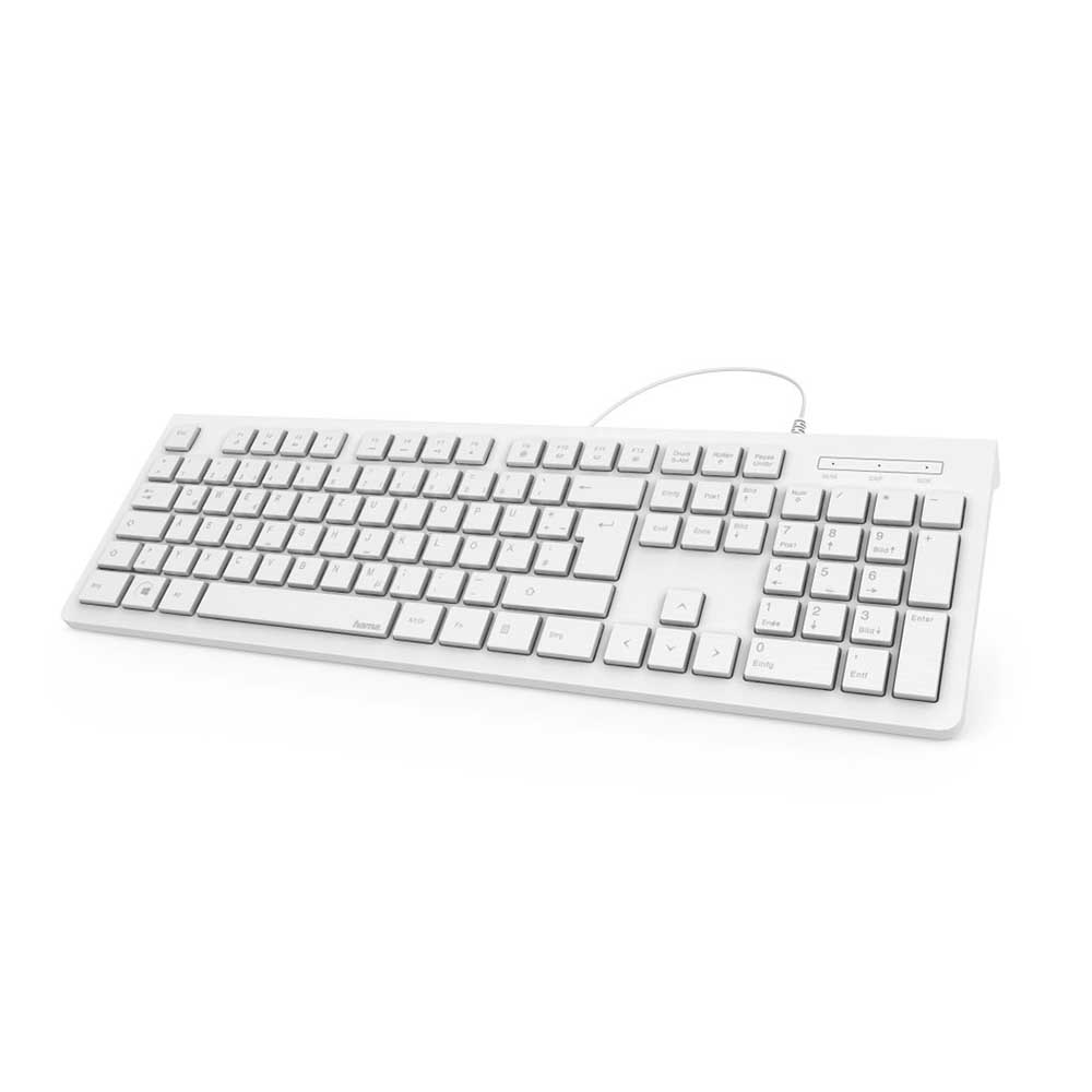 Bild von Hama KC-200 Basic Keyboard, Weiss, CH