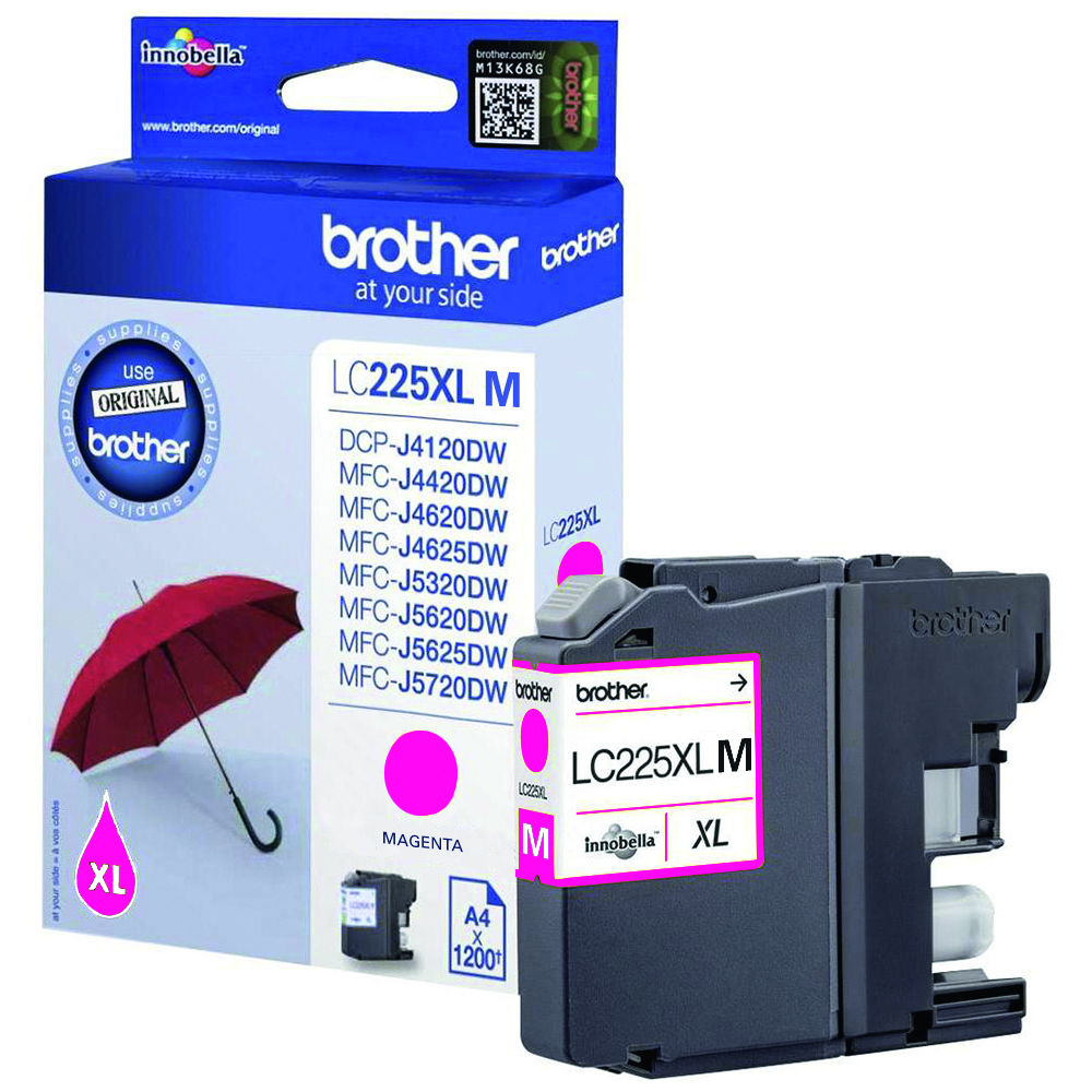 Bild von Brother XL-Tintenpatrone LC-225XLM magenta, 1200 Seiten