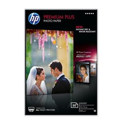 Bild von HP Fotopapier Premium Plus CR695A, 10 x 15cm, 50 Blatt