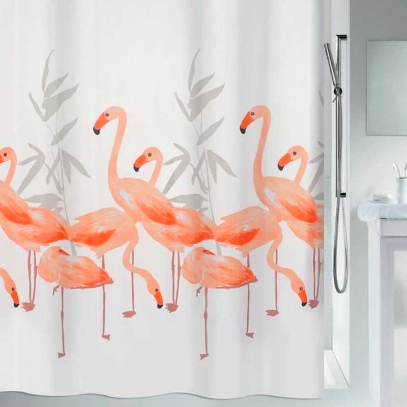 Bild von Spirella Duschvorhang Flamingo Lachs 180x200cm