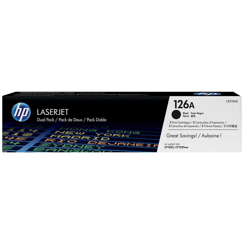 Bild von HP Toner 126A, CE310A, Schwarz, 1200 Seiten