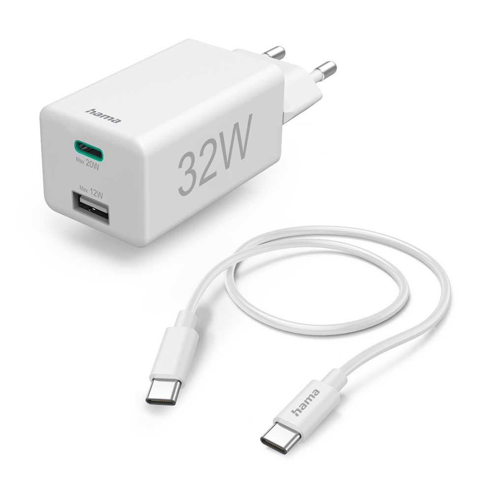 Bild von Hama Ladegerät, USB-C, USB-A, PD, 32W, weiss