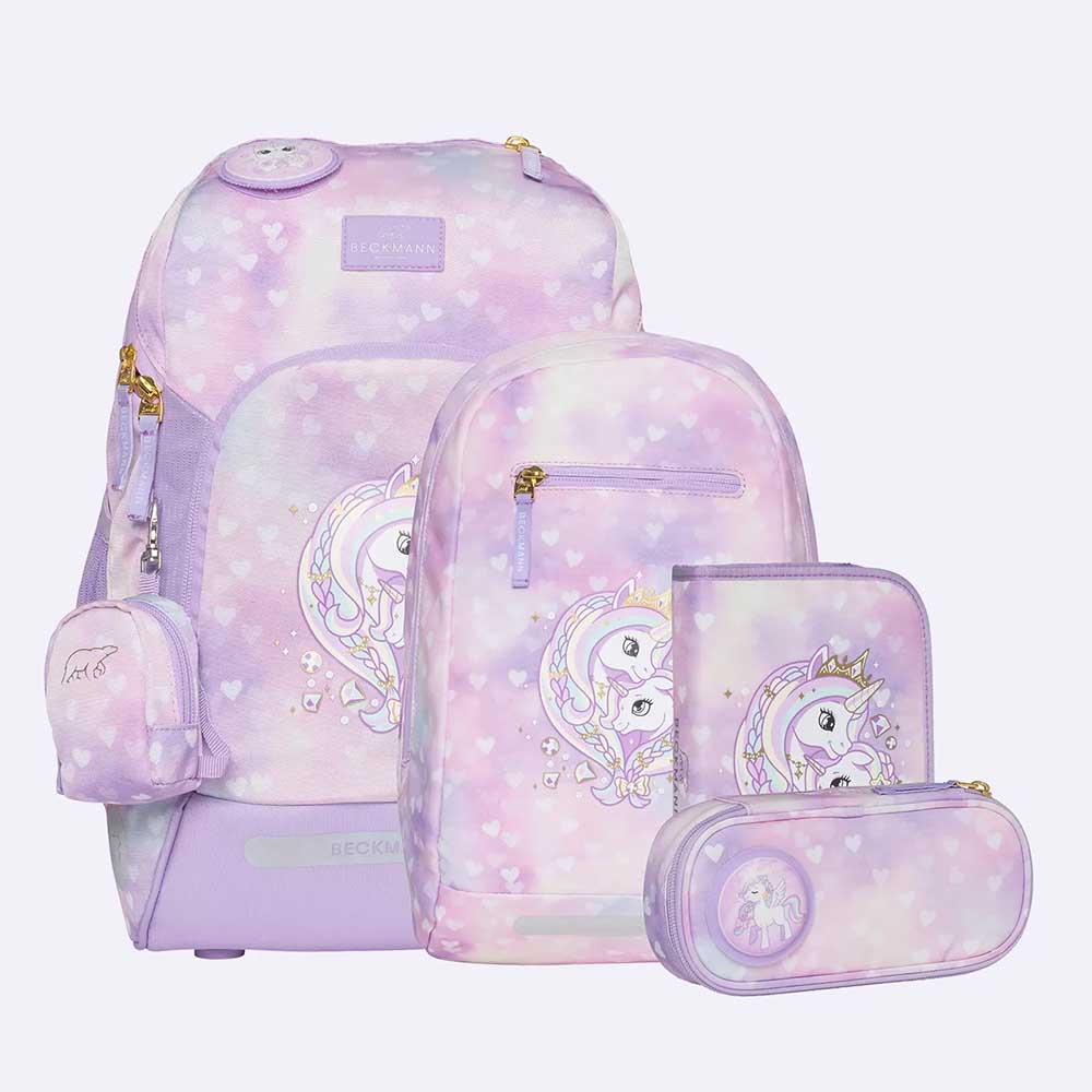 Bild von Beckmann Schulrucksack Active Air FLX Unicorn Princess Purple Set 6-teilig