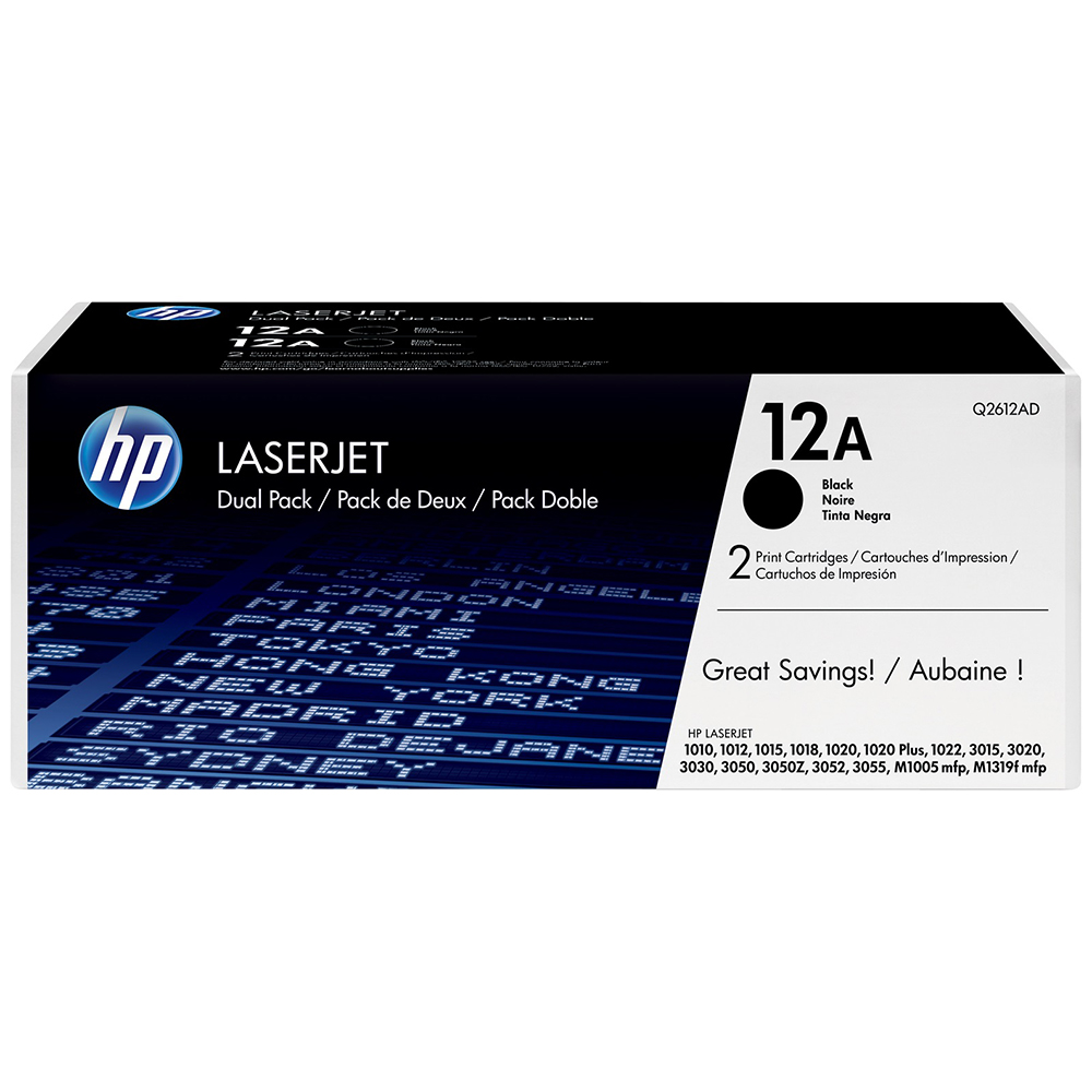 Bild von HP Toner 12A, Q2612A, Schwarz, 2000 Seiten 