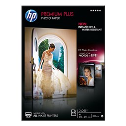 Bild von HP Fotopapier Premium Plus CR672A, 210 x 297mm, 20 Blatt
