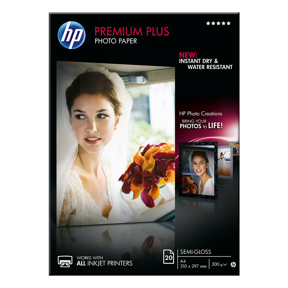 Bild von HP Fotopapier Premium Plus CR673A, 210 x 297mm, 20 Blatt