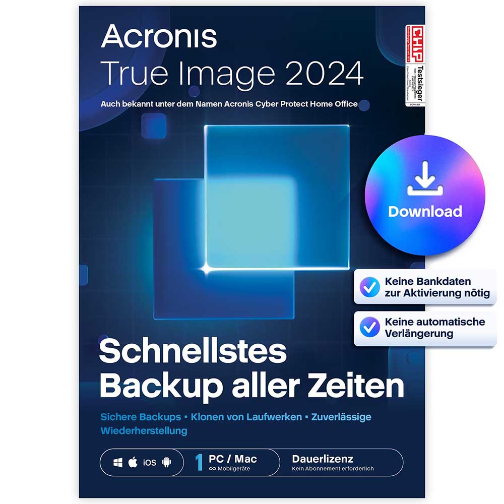 Bild von Acronis True Image 2024 Box, Perpetual, 1 PC