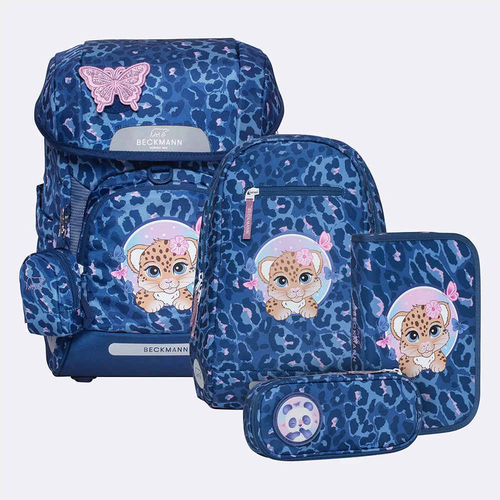 Bild von Beckmann Schulrucksack Plus Air Cheeta Set 6-teilig