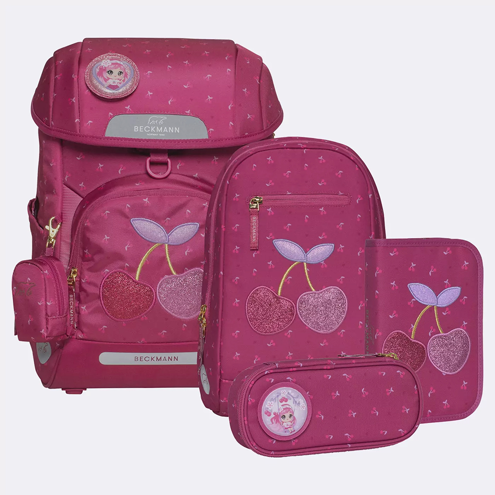 Bild von Beckmann Schulrucksack Plus Air Cherry Set 6-teilig