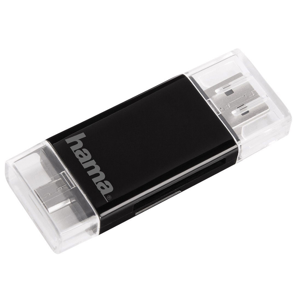 Bild von Hama USB 2.0 OTG Card Reader SD/microSD für Smartphone und Tablet