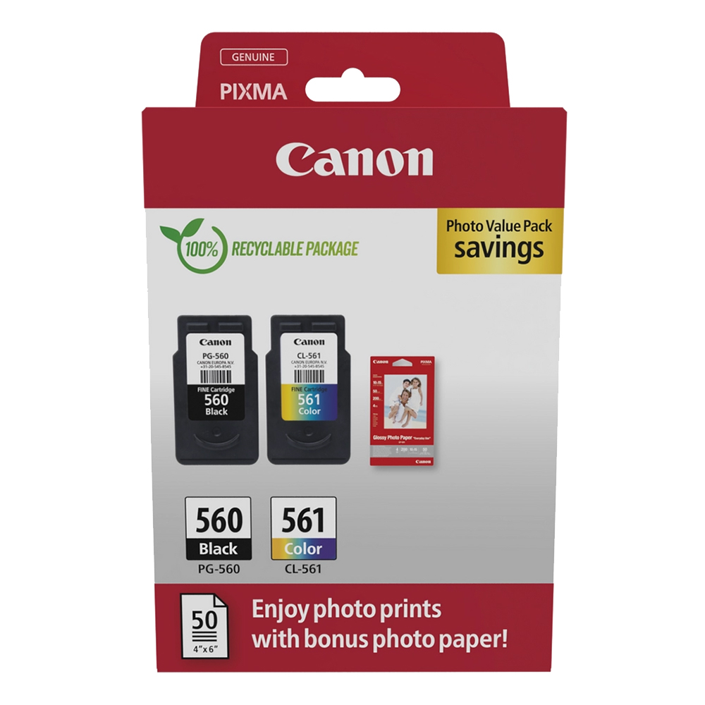 Bild von Canon PG-560/CL-561 + 50x Photopapier