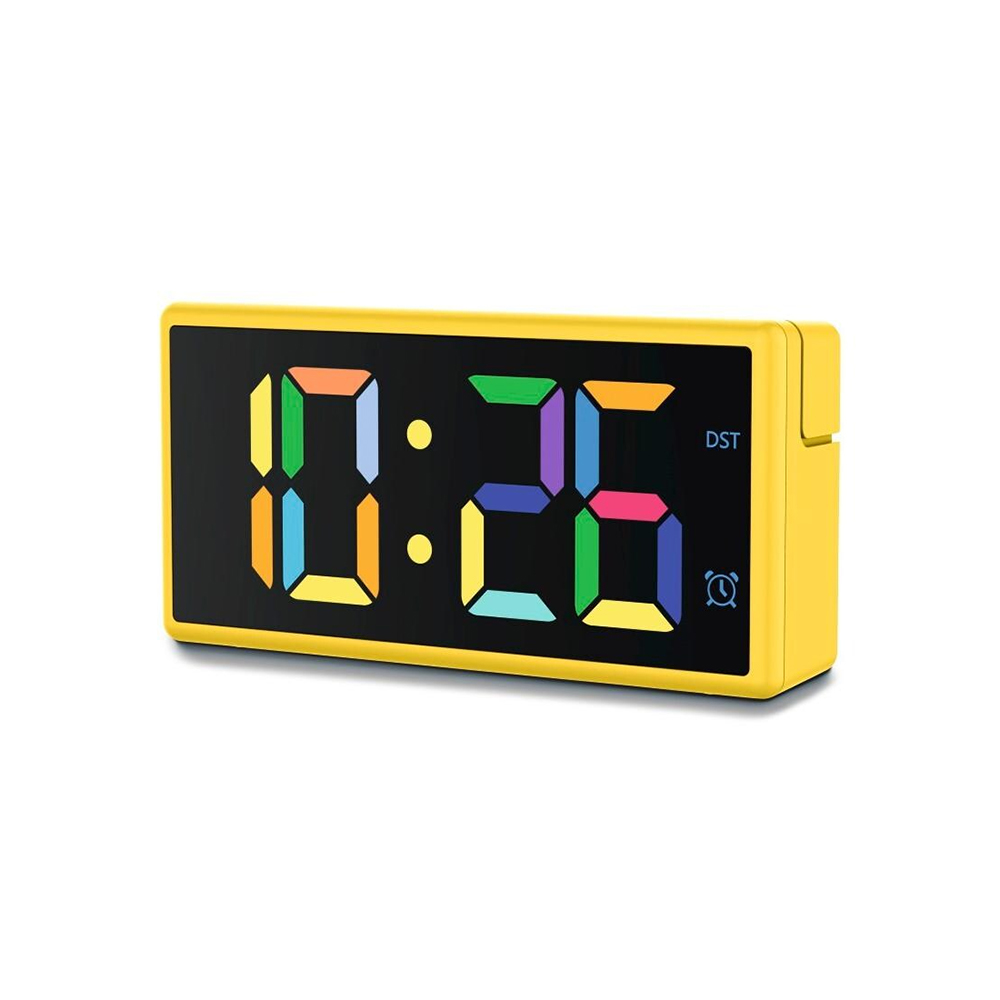 Bild von Hama Digitaler Wecker Ibiza, Multicolor Display, gelb