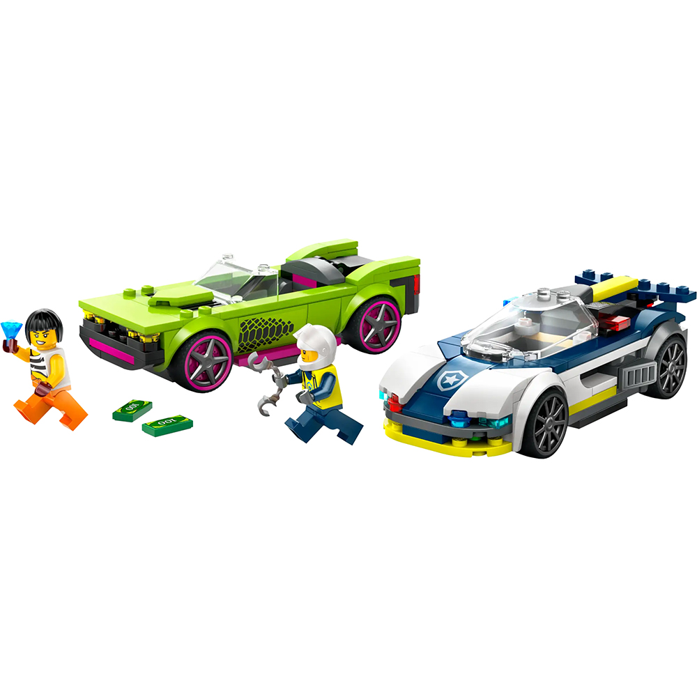 Bild von Lego City 60415 Verfolgungsjagd mit Polizeiauto und Muscle Car