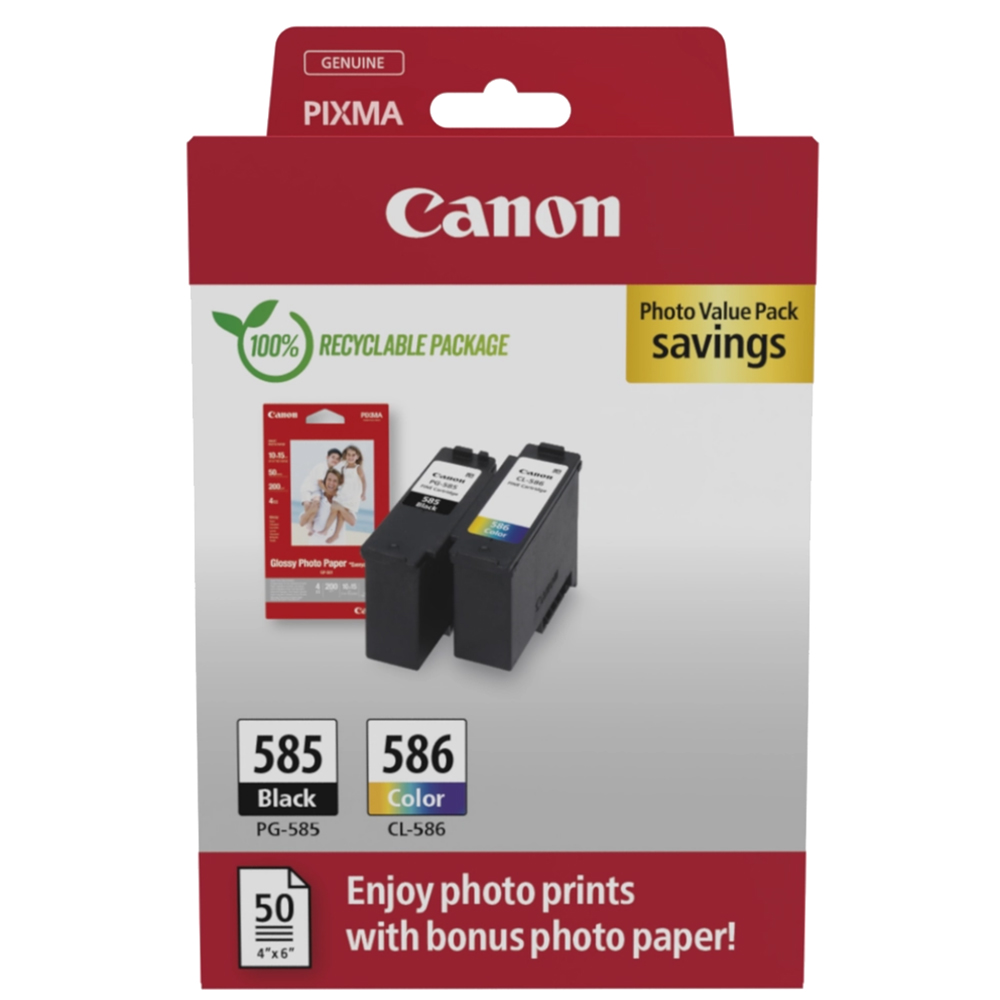 Bild von Canon Value Pack PGCL585/6, 50x Photo Paper