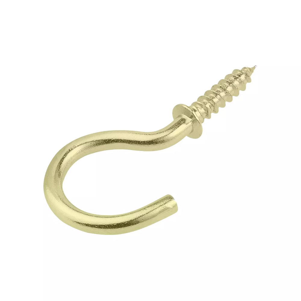 Bild von bestaPAC Hakenholzschraube mit Rosette vermessingt 2.3x25