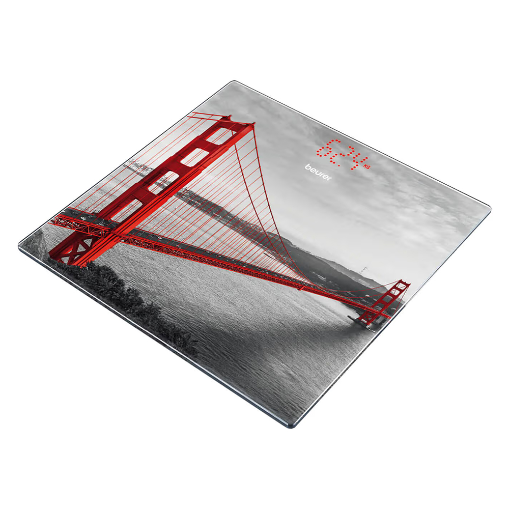 Bild von Beurer Personenwaage GS 215 San Francisco, grau/rot