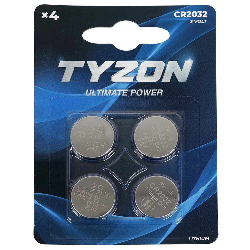 Bild von Tyzon Lithium-Batterien CR2032 4er-Pack