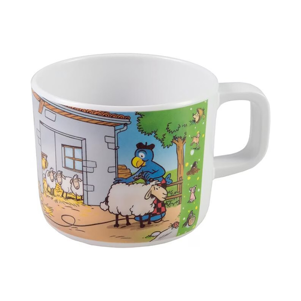 Bild von Berndorf Tasse Melamin Globi Auf dem Bauernhof