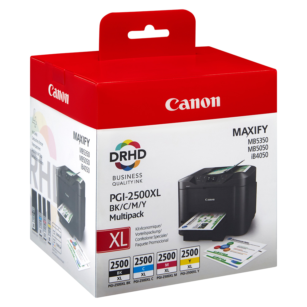 Bild von Canon Tintenpatrone PGI-2500BKCMY Multipack XL, 19.3 ml