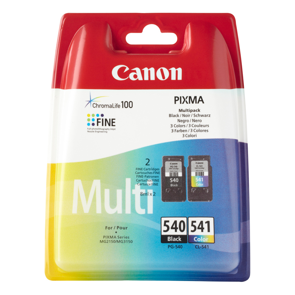 Bild von Canon Tintenpatrone 540/1 Multipack schwarz/farbig, 180 Seiten